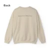 peace is a practice sweatshirt – minimalist back design crewneck – mindful zen gift for self care