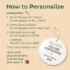 personalised you’re awesome christmas ornament with receiver and giver names