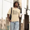 woke acronym t shirt | wisdom optimism kindness empathy | black text on short sleeve light tee