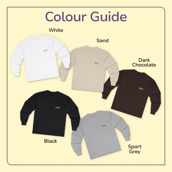 history plus science equals conservator long sleeve t shirt 6 colour guide